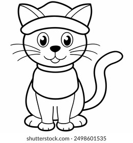 add charm to your projects with our "a cartoon cat isolated vector illustration." perfect for digital downloads, crafting, and decor, this cute kitty will bring smiles to any design.