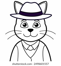 add charm to your projects with our "a cartoon cat isolated vector illustration." perfect for digital downloads, crafting, and decor, this cute kitty will bring smiles to any design.