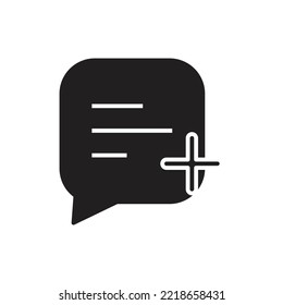Add chat icon design isolated on white background. vector illustration