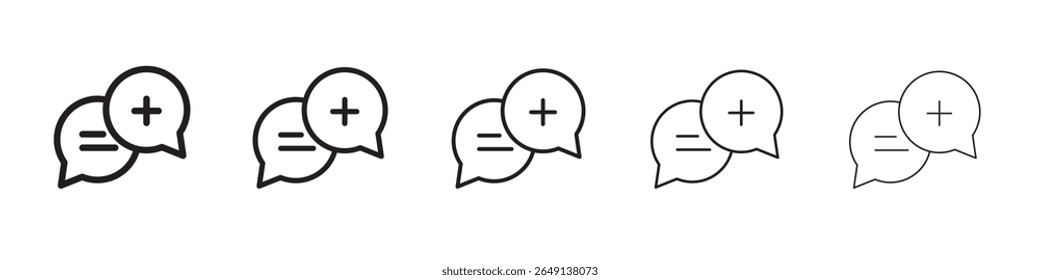 Adicionar ícone de bate-papo ilustração simples logotipo art