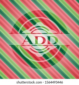 Add christmas style emblem. Vector Illustration. Detailed.