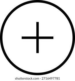 Adicionar ícone de círculo, arte vetorial