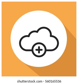 Add to cloud storage vector icon