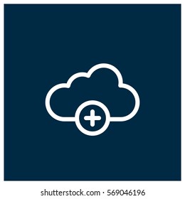 Add to cloud storage vector icon