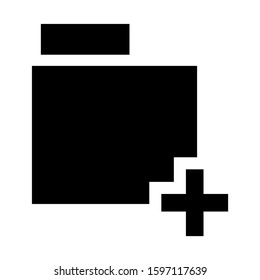 add to collection icon isolated sign symbol vector illustration - high quality black style vector icons
