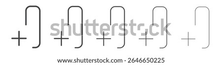 Add column icon flat simple outline logo