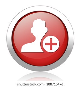 add contact  circle web glossy icon