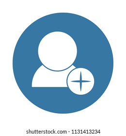 add contact . Element of web icon in Badge style  on white background