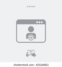 Add contact flat icon