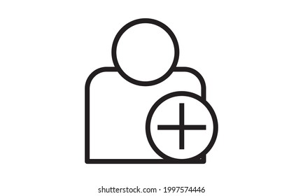 add contact  icon. Element of simple icon for websites, web design, mobile app, info graphics. Thick line icon for website design and development, app development on white background