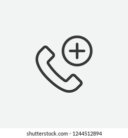 Add contact icon isolated on background. Communication symbol modern, simple, vector, icon for website design, mobile app, ui. Vector Illustration