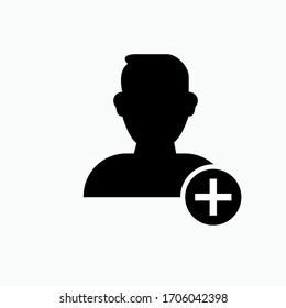 Add Contact Icon. Presented in Glyph Style.