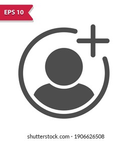 Add Contact Icon. Professional, pixel perfect icon, EPS 10 format.