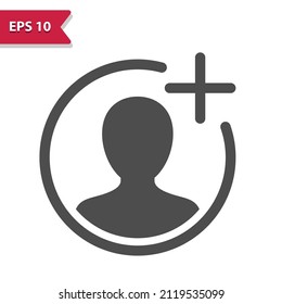 Add Contact Icon. Professional, pixel perfect icon, EPS 10 format.