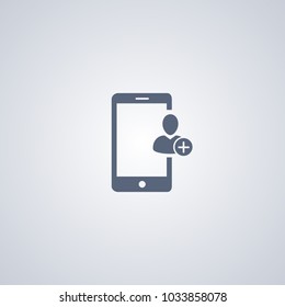 Add contact icon, Add user icon, vector best flat icon on white background , EPS 10