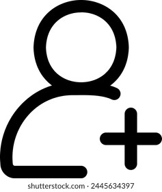 add contact icon vector illustration asset element