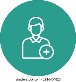 Add Contact Icon vector image. Can be used for phone and tablet. Suitable for mobile apps, web apps and print media.