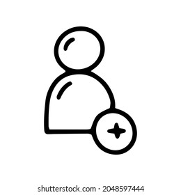 add contact line vector doodle simple icon