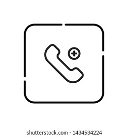 Add contact, telephone symbol vector icon