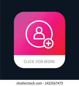 Add, Contact, Twitter Mobile App Button. Android and IOS Line Version