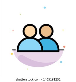 Add, Contact, User, Twitter Abstract Flat Color Icon Template. Vector Icon Template background