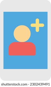 add contact Vector illustration on a transparent background.Premium quality symbols. Line Color vector icon for concept and graphic design.