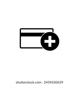 Add Credit Card flat vector icon. Simple solid symbol isolated on white background. Add Credit Card sign design template for web and mobile UI element
