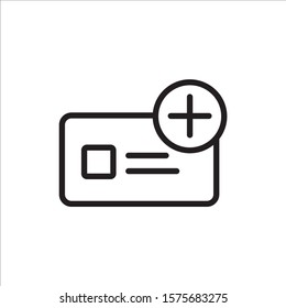 Add credit card icon vector illustration