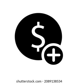 Währungsdollar-Symbol einzeln auf weißem Hintergrund hinzufügen