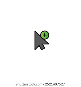 Add cursor icon flat vector design