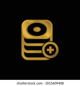 Añadir un icono metálico o un vector de logotipo con chapado en oro de la base de datos