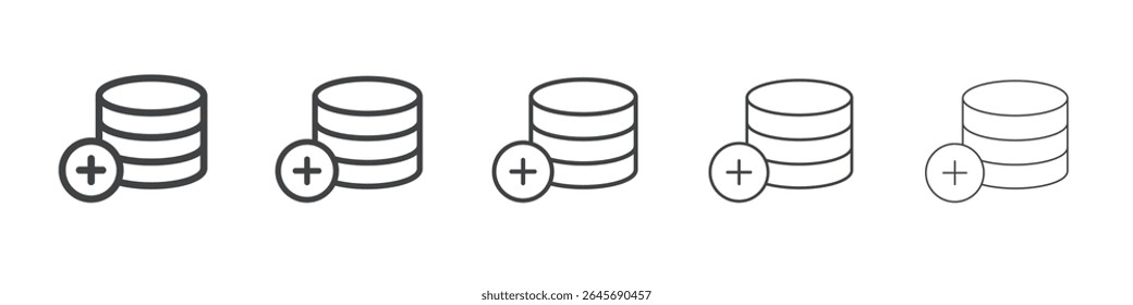 Adicionar ícone de banco de dados ilustração simples logotipo arte