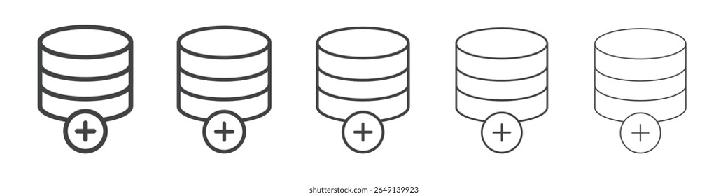 Add database icon simple illustration logo art