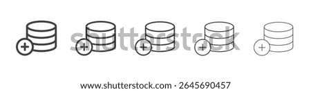 Add database icon simple illustration logo art