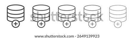 Add database icon simple illustration logo art