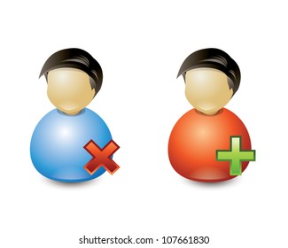 add and delete member icons