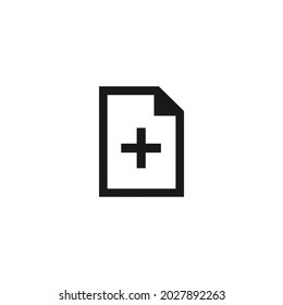 add document black icon isolated white background, for web, app, and presentation 