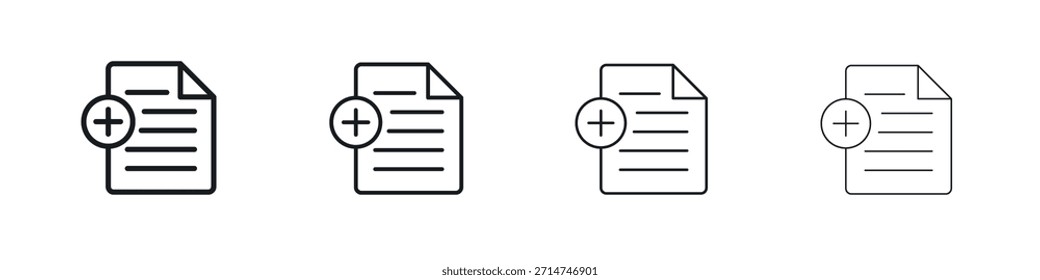 Add document icon Eps10. icons graphic design
