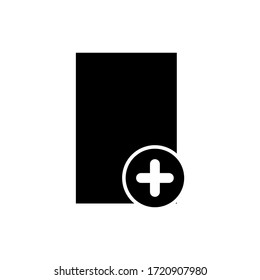 Add document icon, file sign design.