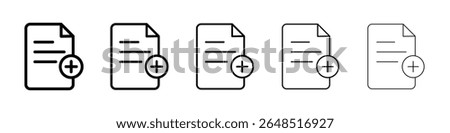 Add document icon filled flat sign concept for web design.