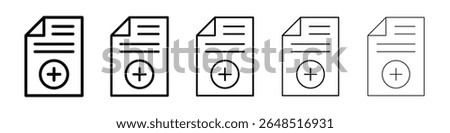 Add document icon filled flat sign concept for web design.