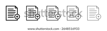 Add document icon filled flat sign concept for web design.