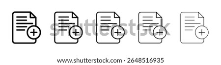 Add document icon filled flat sign concept for web design.