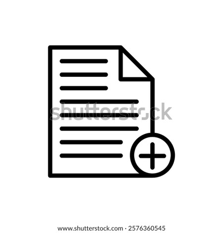 Add document icon Flat fill set collection