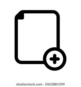 Add Document icon. flat illustration of rewind vector icon for web