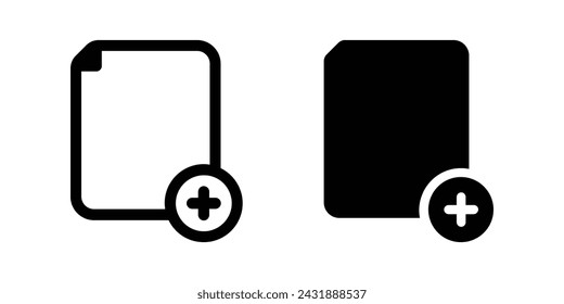 Add Document icon. flat illustration of vector icon