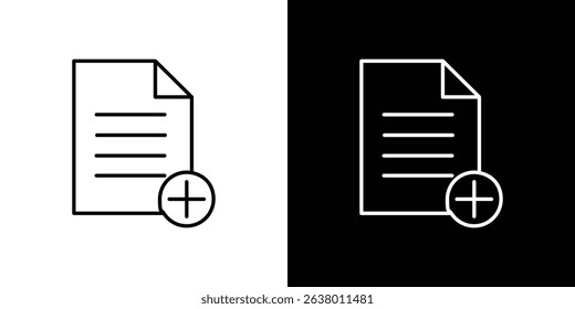 Add document icon Graphic vector set for ui design