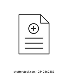 Adicionar ícone de documento isolado no plano de fundo branco