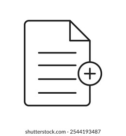 Add document icon. isolated vector icon.