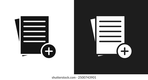 Agregar Vector de arte de línea de ícono de documento